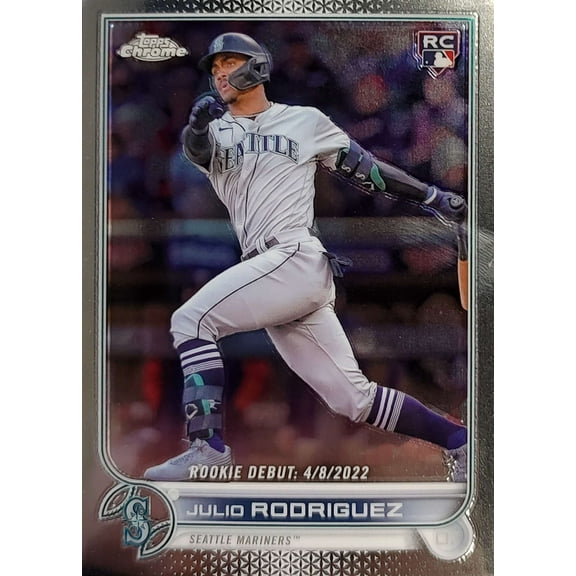 MLB 2022 Topps Update Chrome Julio Rodriguez Trading Card USC165 (Rookie Debut)