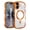 Orange, variant on Decase for iPhone 17 Magnetic Case Clear Back Cover,Compatible with Mag-Safe,Full Camera Protection,Cute Wave Frame,Electroplated Wavy Bumper Shockproof TPU Phone Case,Silver