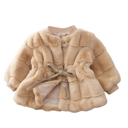 

Rgdypko Girls Casual Jacket Kids Fashion Coat Toddler Fall Winter Toddler Hooded Warm Woolen Soft Hoodie Sweatshirt