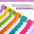 thumbnail image 2 of 12 Rolls 198 Ft Bulletin Board Borders for Classroom, Paper Roll Scalloped Borders,for Classroom Decor, Home Decor, 2 of 4