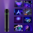 thumbnail image 2 of 365nm UV Blacklight Flashlight - Pet Urine Detector for Dogs & Cats, Scorpion Finder, Authenticator for & IDs, 1-Pack Mini LED Light with AAA Battery, Portable & Waterproof IPX4, 2 of 9