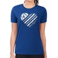 thumbnail image 4 of Women's G-III 4Her by Carl Banks  Royal Los Angeles Dodgers Super-Slim Fit Lightweight Heart Graphic T-Shirt, 4 of 5