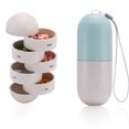 thumbnail image 1 of Cute Medicine Organizer, Waterproof Natural Grains Color Grain Fiber Weekly Medicine Case Rotatable  for Business Trip, 1 of 8