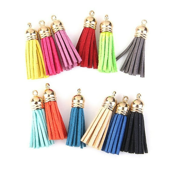 NICERIO 12Pcs Tassel Bag Charm for Trinkets Enthusiasts Assorted Color