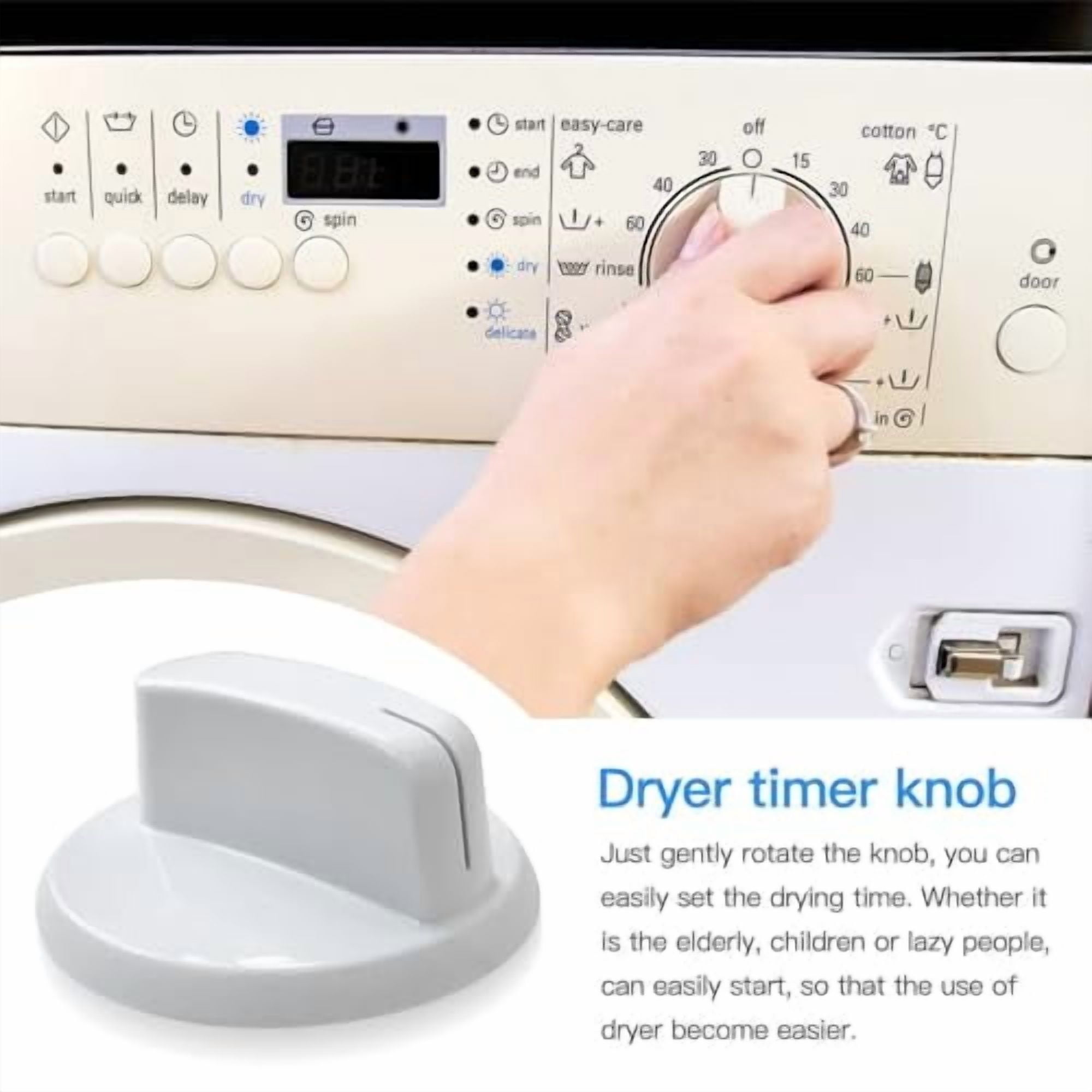 Dryer Control Knob WE03X25285 Replace AP6032623, PS11763058, WE03X25285, 4467014