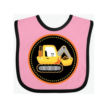 

Inktastic Construction Digger Truck Gift Baby Boy Bib