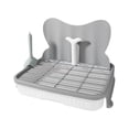 thumbnail image 3 of Inodoro para perros, bandeja de inodoro para entrenamiento de mascotas, urinario, rejilla de malla grande, entrenador para ir al baño, inodoro de esqu gris, 3 of 8