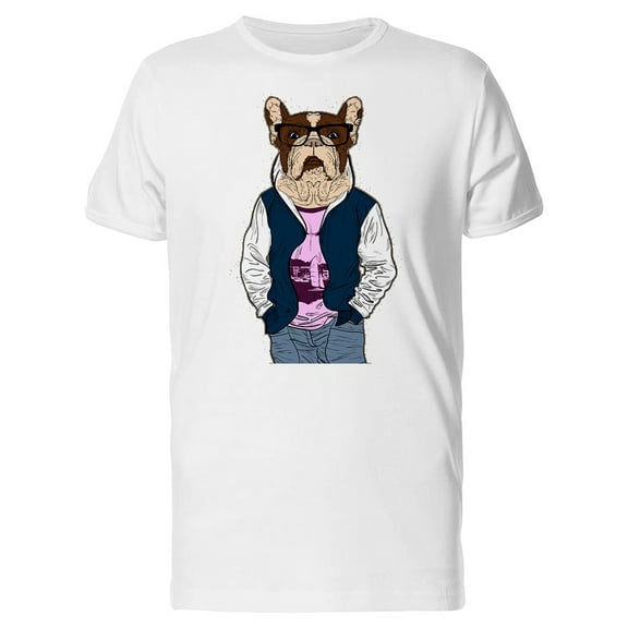 Hipster Pug With Urban Outfit Tee Men's -Image by Shutterstock