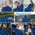 thumbnail image 5 of Black Blue Plaid Cooling Blanket, Lightweight Breathable Summer Throw Blanket with Double Sided Cold Effect, Country Buffalo Checked Gingham Picnic Beach Blankets Bed Sheet for Hot Sleepers 60"x80", 5 of 8