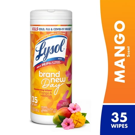 Lysol® Disinfecting Wipes, Mango & Hibiscus, 35 count