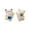 Milky white, variant on Fashionable Apparel Bag Badge Pins with Bear inspired Designs Bag Brooch 10pcs
