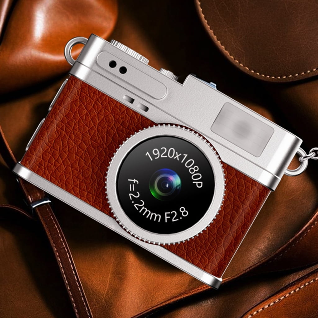 Retro Mini Camera 0.96inch Screen Indoor Home Outdoor 1080P Sports Camera Video Recorder with LED Fill Light Recording
