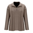 thumbnail image 6 of Womens Half Zip Pullover Sweatshirt Long Sleeve Lapel Quarter Zipper Lightweight Sweatshirts Fall Fashion Tops, 6 of 9