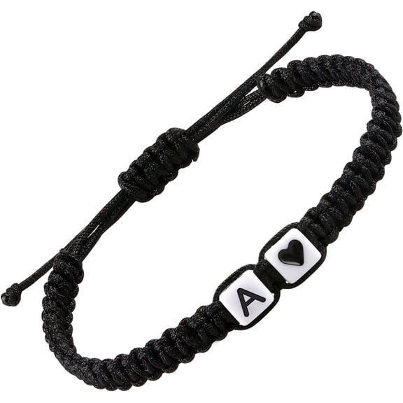 Valentine's Day Gift Birthday Gift Ideas Letter Initial Bracelet for Men Women Teens Son Daughter,Cute Anniversary Matching Couple Bracelets for Him Her Boyfriend Girlfriend