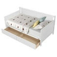 thumbnail image 3 of Miniyam Wooden Twin Size Daybed with 2 Drawers, Sofa Bed for Bedroom Living Room, White, 3 of 8
