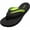 Black-Lime, variant on Norty Men's Summer Comfort Casual Thong Flat Flip Flops Sandals Slipper Shoes 40348-11D(M)US (Brown-Tan)