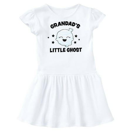 

Inktastic Cute Grandad s Little Ghost with Stars Gift Toddler Girl Dress