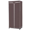 thumbnail image 1 of Gymax Non-woven Fabric Portable Clothes Closet Wardrobe Organizer Hanger Rack with Shelves Brown, 1 of 4