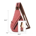 thumbnail image 5 of KL928 Canvas Sling Bag for Women Sling Backpack Crossbody Shoulder Bag for Men Small Backpack, 5 of 7