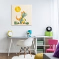 thumbnail image 4 of Stupell Industries Eclectic Happy Dinosaur & Sun Canvas Art, 30 x 30, by Andrea Haase, 4 of 8