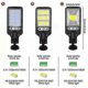 thumbnail image 3 of 3pcs Solar Street Light New Outdoor Solar Street Light Waterproof Sensor Garden Light Rotatable Bracket Garden Light Wall, 3 of 5