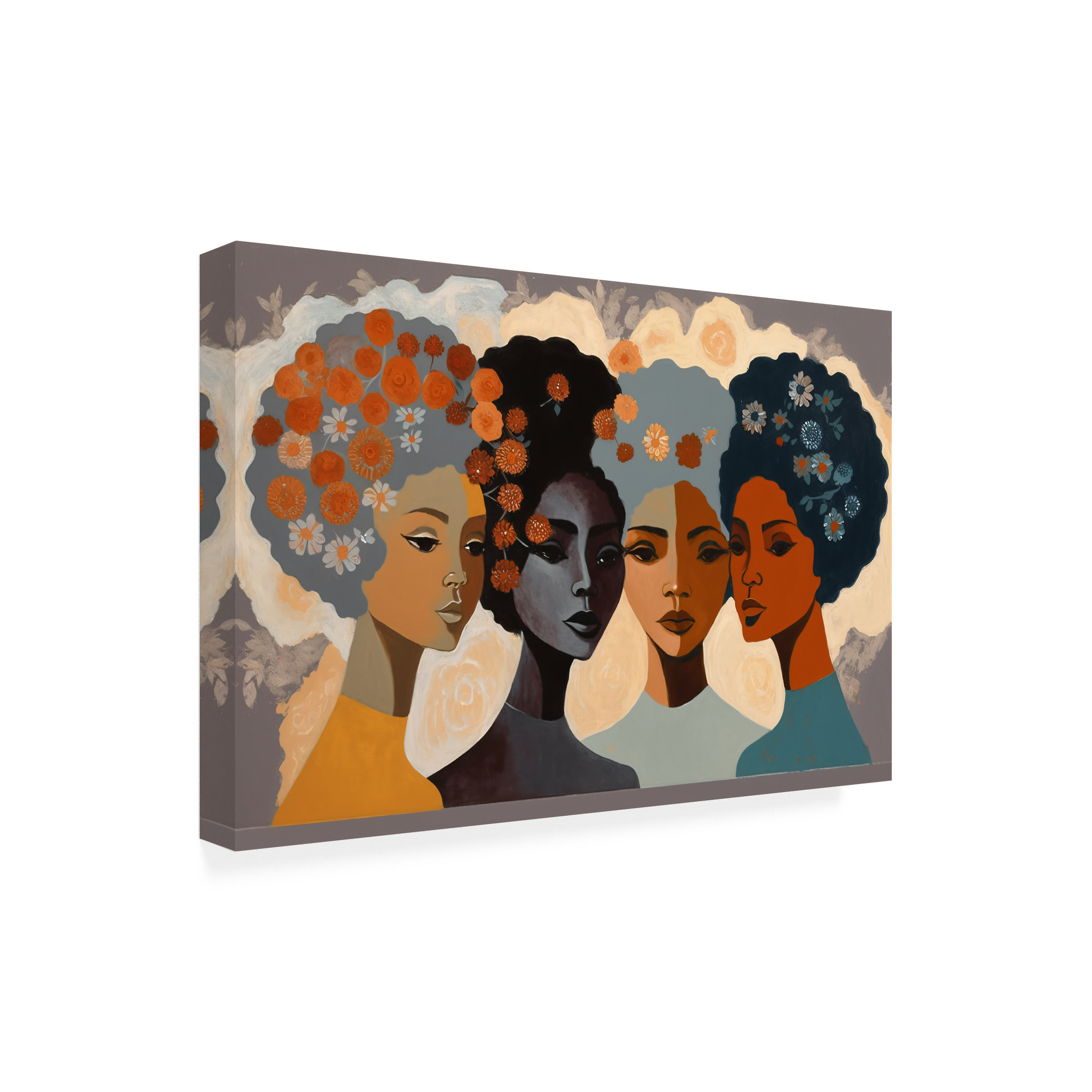 Canvas Wall Art - Ray Heere 'Mid Century Diversity Portraits 5' Wall Art for Living Room, Bedroom, or Office DÃ©cor by Trademark Fine Art - 32 x 22 Inches
