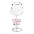 thumbnail image 1 of Copas de vino con forma de lazo, copas de champán, sopladas a mano, decorativas de transparente, coquetas para bar, cumpleaños, bodas, hogar,, 1 of 8
