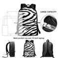 thumbnail image 6 of Uourmeti Zebra Stripe Pattern Fashionable Backpack for Adults, 17 Inch Side Pockets Durable Daypack for Daily Use Night Out, 6 of 6