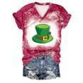 thumbnail image 1 of Offres jusqu'à 70 % de Réduction!Fashiopn Hauts d'Été pour Femmes 2024 Grande Taille T-shirt Imprimé à Manches Courtes Col Rond T-shirt à Manches Courtes Col en V T-shirt Cadeau pour Femmes en Solde, 1 of 2