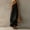Black, variant on Women's Crinkle Textured One Shoulder Maxi Dress – Loose Draped Flowy with Side Pockets Boho Beach Vacation Dress Apricot,L