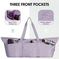 thumbnail image 5 of Narwey Large Yoga Mat Holder Bag with Shoes Compartment Wet Pocket Pilates Mat Carrier with Trolley Case Holder Strap for Women, Purple, 5 of 7