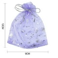 thumbnail image 4 of POINTERTECK 50PCS Christmas Drawstring Gift Bags Transparent Xmas Stocking Bags for Candy Cookie Chocolate  White, 4 of 8