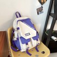 thumbnail image 3 of Bolsas de libros casuales Bolsas escolares de color de contraste Nylon con colgante para deporte al aire libre Ndcxsfigh Para Estrenar, 3 of 9