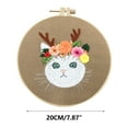 thumbnail image 2 of Hovilon Embroidery Starter Kit for Adult Beginner with Lovely Cat Flower Pattern Hand Stitch Set with Embroidery Cloth Hoop Needle Threader Embroidery Floss and Instruction on, 2 of 5