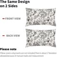 thumbnail image 3 of Chinoiserie Black White Floral Lumbar Pillow Covers 12X20 Inch French Country Vintage Flowers Bird Pillow Cases Set of 2 Seasonal Cotton Linen Throw Pillows Farmhouse Home Decor for Sofa Couch, 3 of 5