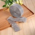 thumbnail image 3 of Electroplating Plastic  Mesh Ribbon, 3.5 Cm/1.4 Inch Width Rhinestone Ribbon, For Birthday Party Hotel Rooms Christmas Party, 3 of 8