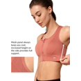 thumbnail image 4 of TEMOGU-High Impact Zip Front Sports Bra Mesh Racerback Workout High Support Sports Bras for Women Large Breasts, 4 of 4