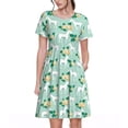 thumbnail image 1 of Disketp Horse And Flower para Vestido de Manga Corta para Mujeres, Vestidos de Verano para Mujeres, Casual y Holgado para la Playa, 1 of 6