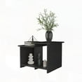 thumbnail image 6 of Black Coffee Table with 3-Shelf Open Storage | Sleek Black Design, 6 of 6