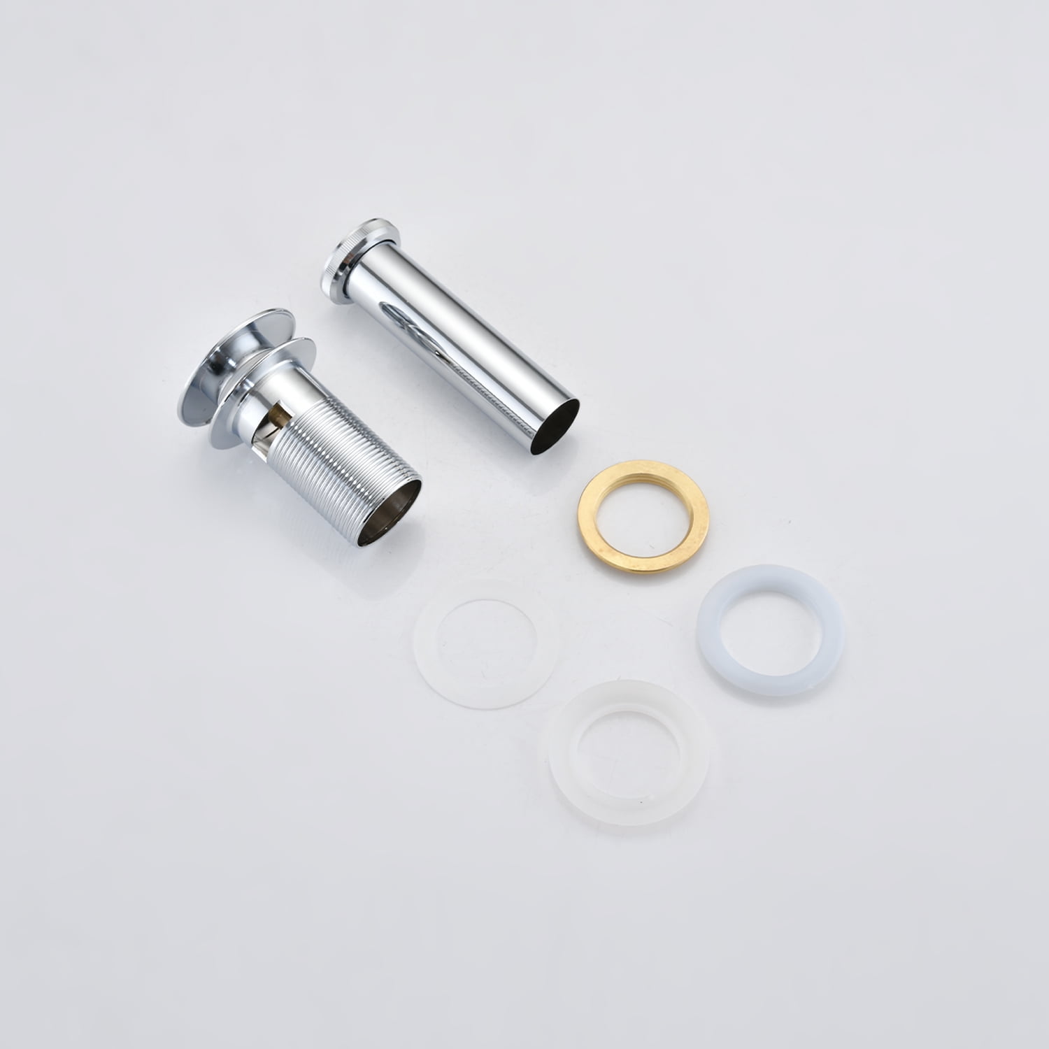 Bathroom Sink Drain with Overflow, Vessel Sink Lavatory Vanity Pop Up Drain Stopper, 304 Stainless Steel