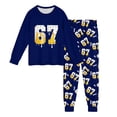 thumbnail image 4 of Rhuody Boys Pajamas Long Sleeve Top And Pants Sleepwear Graphic Printed Crewneck 2Pieces Pj'S Set Casual Clothes Blue 4-5 Years, 4 of 4