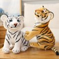 thumbnail image 4 of 2023 Lifelike Animal Yellow Tiger Leopard Plush Stuffed Toys Simulated Animal Cheetah Dolls For Kids Birthday Gift Room Decor, 4 of 5