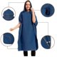thumbnail image 4 of Double Sided Fleece Hooded Quick Dry Absorbent Cloak for Men Women Adults - Dark Blue, 4 of 5