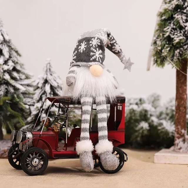 Adornos de Gnomo de muñeca sin rostro de Navidad, luz LED, artesanías de punto de felpa, decoración colgante, decoraciones navideñas para el hogar, regalo para niños