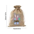thumbnail image 3 of QTOCIO Easter Decorations, Easter Gift Bag Bunny Eggs Elementss Children's Easter Linen Drawstring Candy Bag, 3 of 6