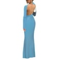 thumbnail image 3 of Women Sexy Backless Bodycon Maxi Dress Long Sleeve Fishtail Hem Slim Fit Solid Color Party Evening Dress Streetwear, 3 of 6