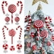 thumbnail image 3 of Mezcla de bastones de caramelo de Navidad, bolas de árbol de Navidad, adorno colgante, decoración del hogar, 2023, 3 of 4