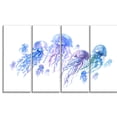 thumbnail image 2 of Groupe de Méduses Bleu Violet - Impression sur Toile Abstraite, 2 of 3