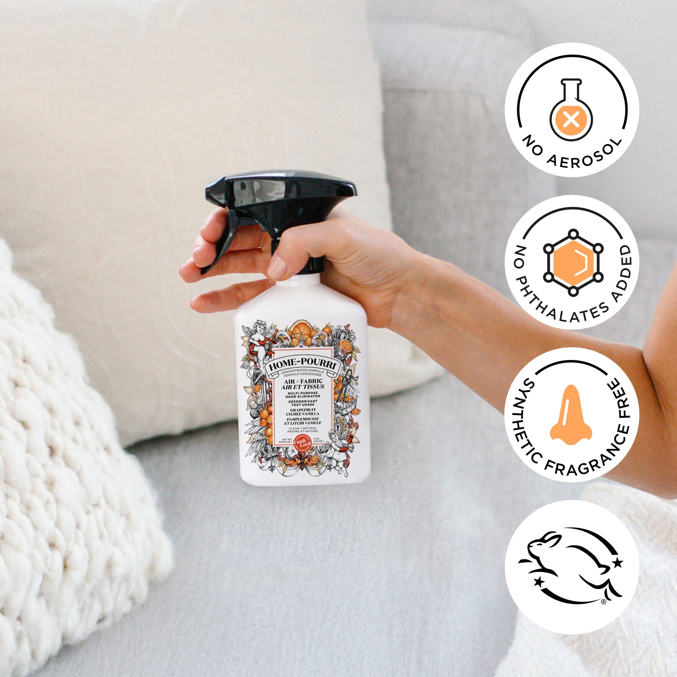 Home-Pourri Multi-Purpose Spray 325ml - Grapefruit Lychee Vanilla