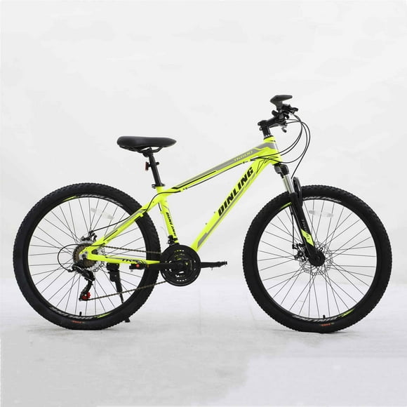 Dinling Comfort Adult Hybrid Bike, 21-Speed, 26 Inch Road Bike for Men and Women Yellow